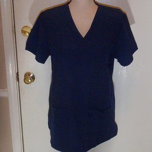 Divine Stretch, navy scrub top, size medium